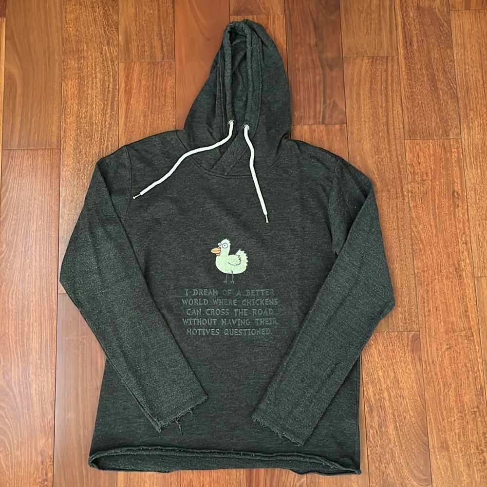 Funny Chicken Pullover Hoodie Unisex Large - Picture 3 of 12